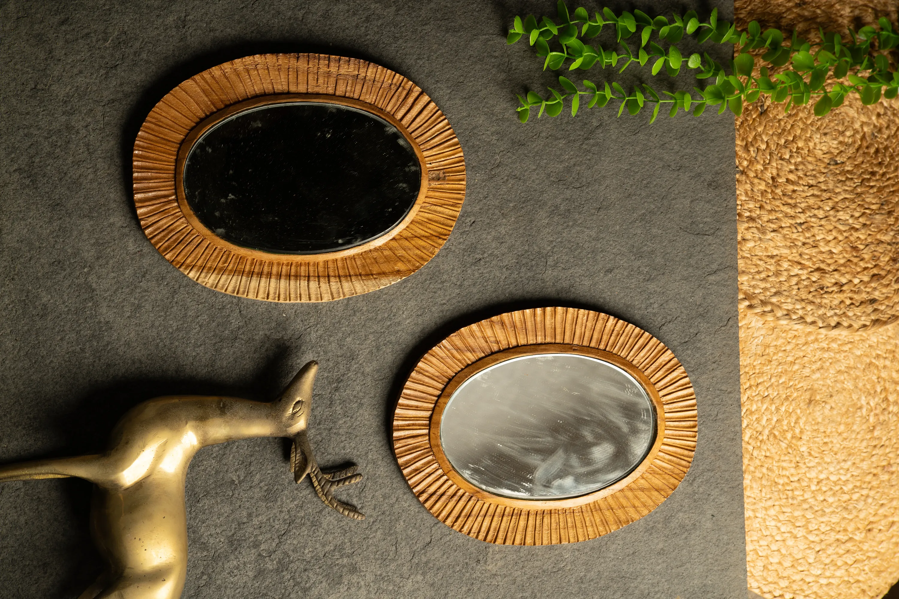 Sunburst Oval Pair view 2