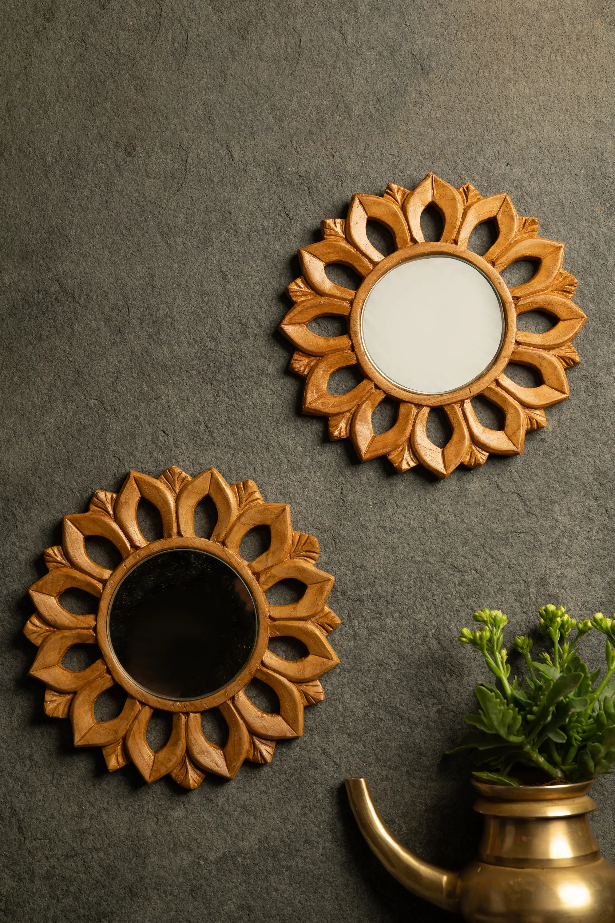 Sunflower Mirror Pair